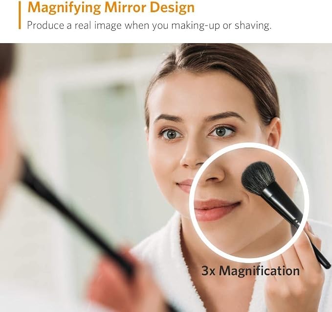 Illuminated LED Bathroom Mirror, Wall Mounted Backlit Makeup Vanity Mirror - Image 5