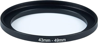 43mm Lens to 49mm Camera Lens Adapter 43mm to 49mm Step Up Ring Adapter Ring - Image 2
