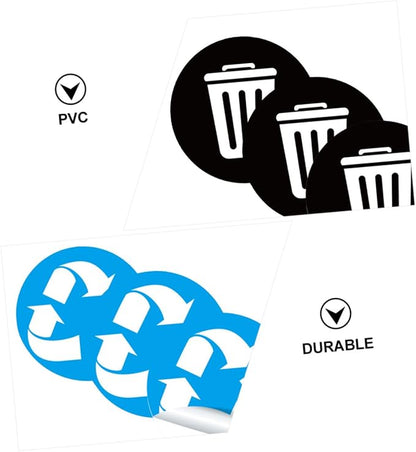1Set PVC Waste Sorting Stickers Self Adhesive Trash Bin Labels - Image 7
