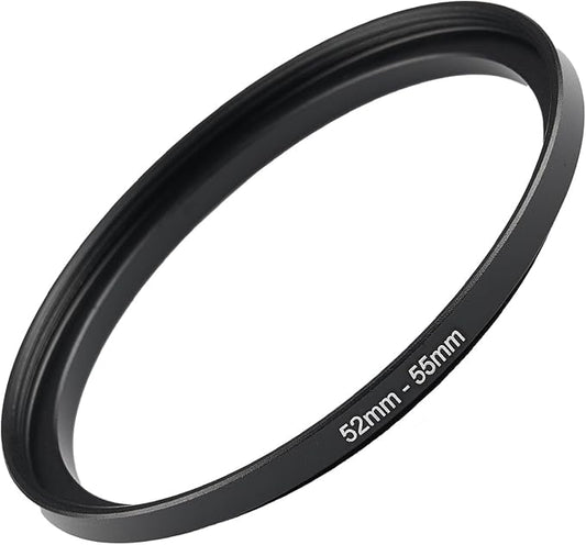 52mm 55mm Step Up Ring Filter Adapter Black Metal Step up Adapter Rings by Unknown