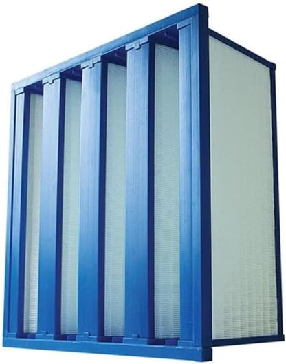 Mini Pleat Rigid Microglass V-Bank Air Filter 20x20x12 – MERV 14 ASHRAE 52.2 by AccuraFil