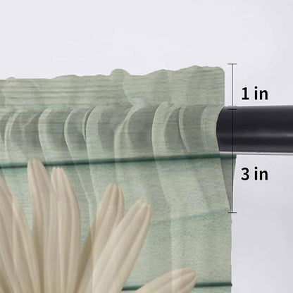 Daisy Flower Sheer Valances for Windows 42"x18", Light Filtering Kitchen - Image 7