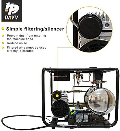110V 1100W for Scuba Hookah Diving Air Compressor 115 PSI Electronic Pump - Image 7