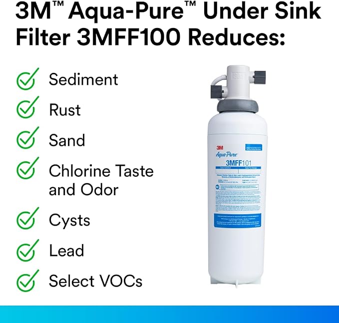 3M Aqua-Pure 3M FF100 Under Sink Drinking and Cooking Water Filter System - Image 6
