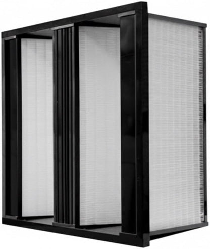 Synthetic Mini Pleat Rigid V-Bank Air Filter 24x24x12 – MERV 15 ASHRAE 52.2 - Image 5