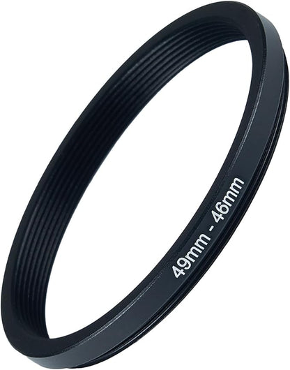 49mm to 46mm Step Up Ring Filter Adapter Black Metal Step up Adapter Rings by Unknown