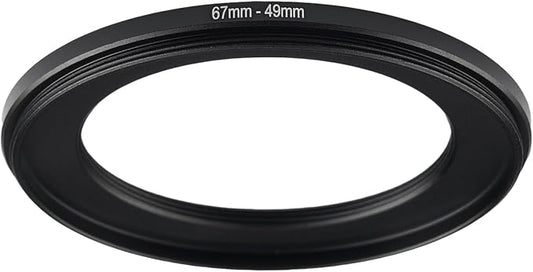 67mm to 49mm Step-up Adapter Rings Filter Adapter Black Metal Step Down Filter by Unknown