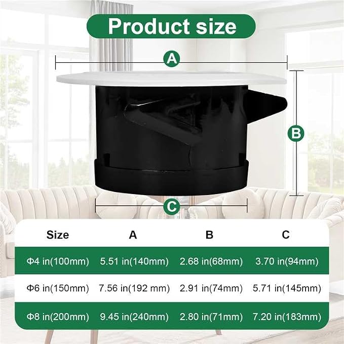 Soffit Vents 6 Inch, Round Exhaust Air Vent Cover - Image 2