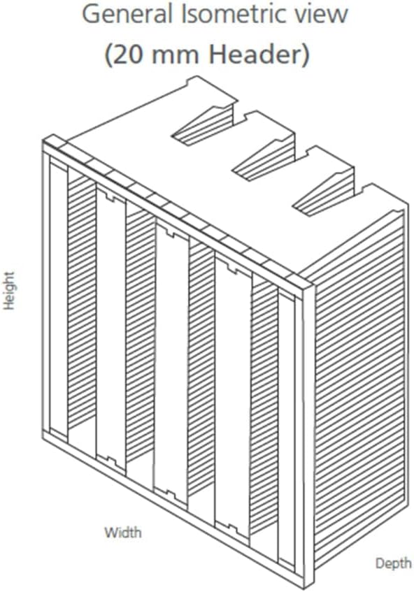 Synthetic Mini Pleat Rigid V-Bank Air Filter 24x24x12 – MERV 15 ASHRAE 52.2 - Image 6