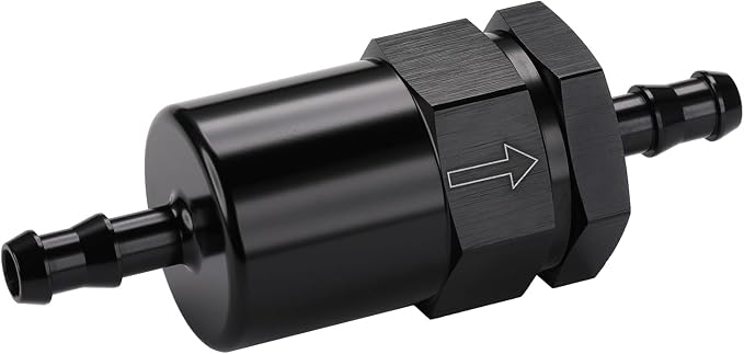 5/16" Billet Inline Fuel Filter 30 Micron Aluminum Black - Image 4