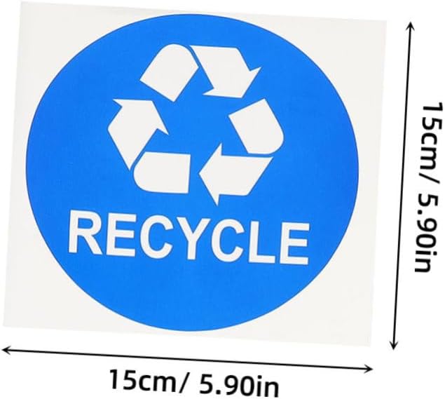 TEHAUX 8pcs Garbage Bin Sticker Waste Sorting Recycling Labels PVC Trash Can - Image 2