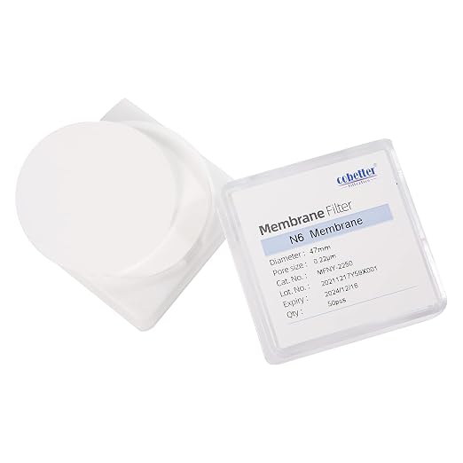 100 PCS Nylon Disc Membrane Filters 47mm 0.1µm Pore Size pH 5-12 by COBETTER