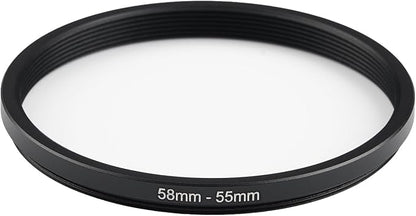 58mm Lens to 55mm Camera Lens Adapter 58mm to 55mm Step Down Ring Adapter Ring - Image 2