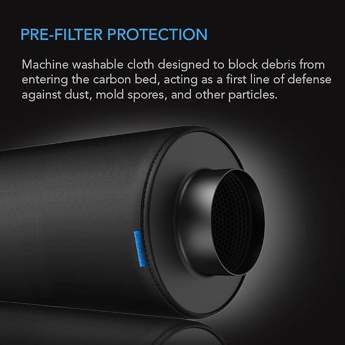 AC Infinity Pre-Filter Cloth 12”, Replacement Inline Filter Sleeve 2-Pack - Image 2