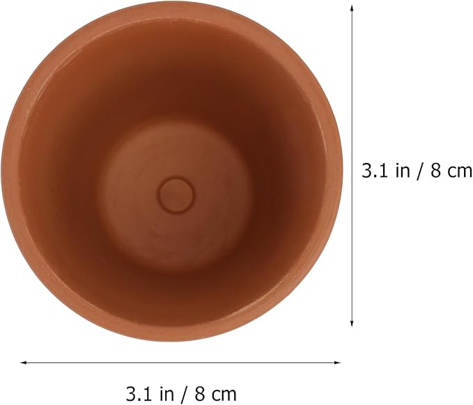 Veemoon 5pcs Red Clay Succulent Flower Pots - Image 2