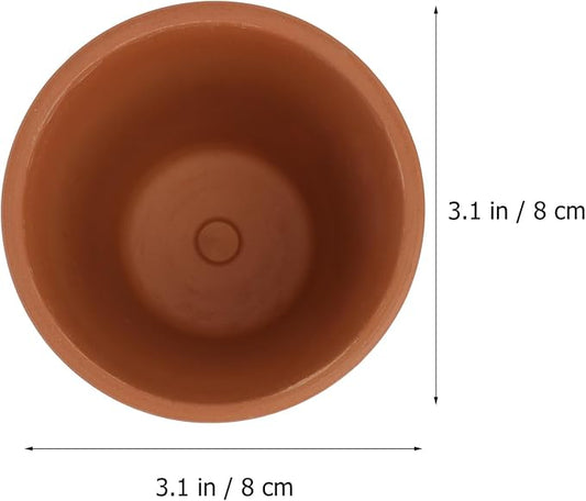 Veemoon 5pcs Red Clay Succulent Flower Pots - Image 2