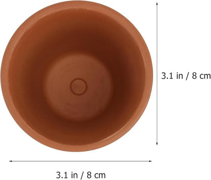 5pcs Red Clay Succulent Pots - Image 2