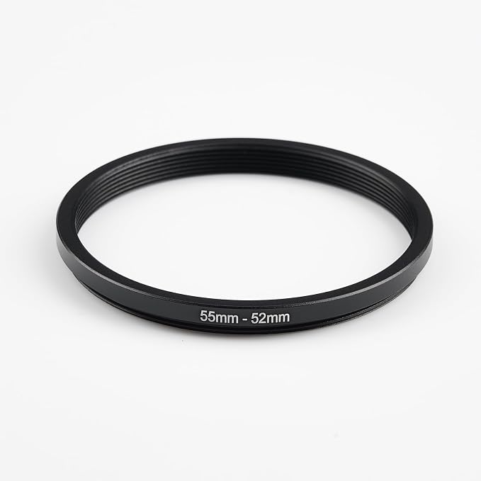 55mm to 52mm Step-Down Ring Filter Adapter, Metal Ring Step-Down Rings Adapter - Image 2