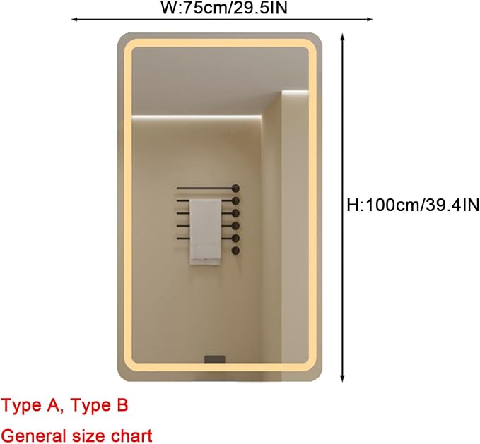 Bathroom Mirror with LED Lights，Bathroom Led Mirror ，LED Mirror - Image 2