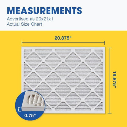 Aerostar 20x21x1 MERV 13 Pleated Air Filter, AC Furnace Air Filter, 6 Pack - Image 2