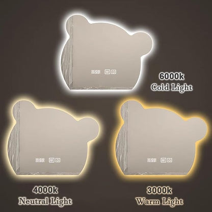 LTSRLL LED Vanity Mirror Cute Bear Decorative Mirror - Image 5