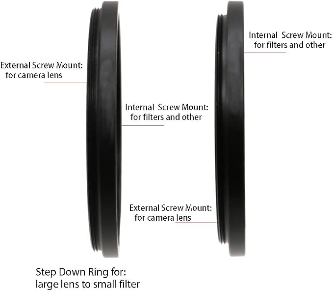Metal Step Up Ring, 95mm to 105mm 95-105mm Step Rings 2 Pieces Step-Up Lens - Image 7