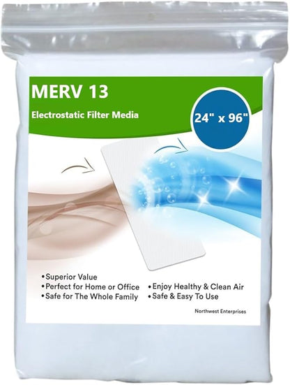 NORTHWEST ENTERPRISES MERV 13 Filter Media, Cut to Fit, Washable Air Filter - Image 2