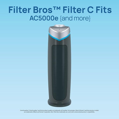 Filter Bros Carbon Filter C 4Pack Replacement Fits GermGuardian FLT28CB4 - Image 3