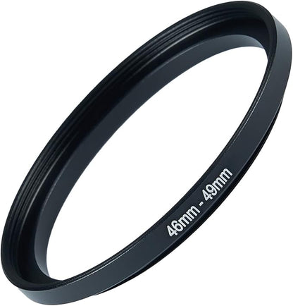 46mm to 49mm Step-up Adapter Rings Filter Adapter Black Metal Step Down Filter by Unknown