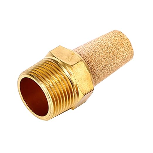 Beduan 3 Pcs Pneumatic Brass Exhaust Muffler Filter, 1/8" Male Thread Hex - Image 3