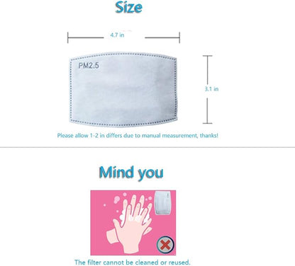 200 PCS PM2.5 Activated Carbon Face Mask Filter - Image 4