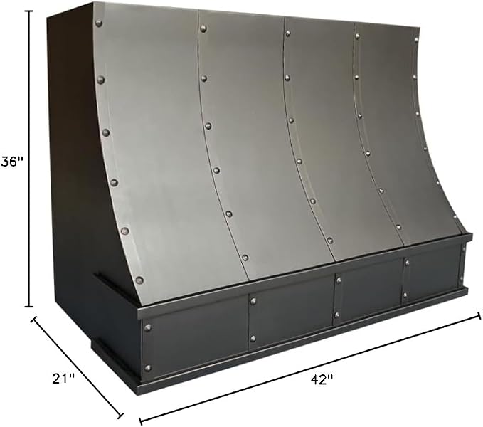 CT Copper Tailor Sloped Copper Vent Hood Wall Mount, 1150 CFM Exhaust Fan - Image 8