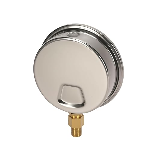 MEASUREMAN Glycerin Filled Plumbing Pressure Gauge 0-200psi Stainless Steel Case - Image 7