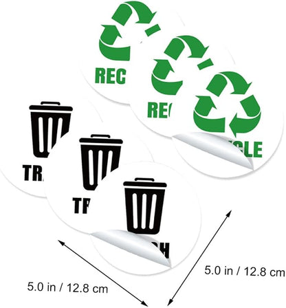 Veemoon 6-Piece Set of Self-Adhesive Garbage Classification Label Stickers - Image 3