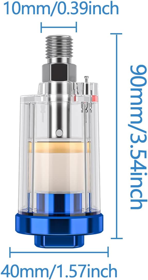3 Pcs Water Oil Separator Mini in-Line Air Filter, 1/4 Inch NPT Inlet and - Image 6
