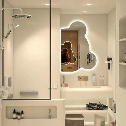 LTSRLL LED Vanity Mirror Cute Bear Decorative Mirror - Image 2