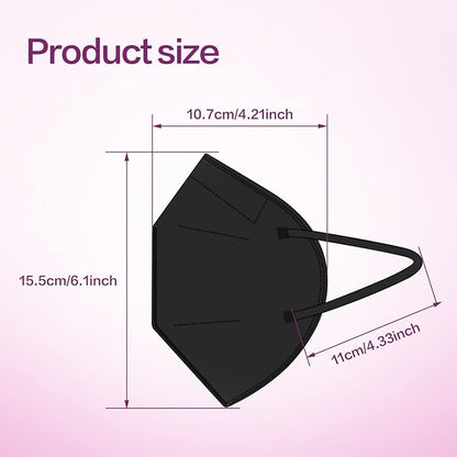 Miuphro KN95 Disposable Face Mask 25 Pack 5-Ply Breathable Safety Masks Against - Image 2
