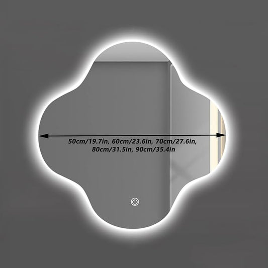 Irregular Bathroom Mirror with LED Light, Wall Mounted Mirror with Demister Pad - Image 2