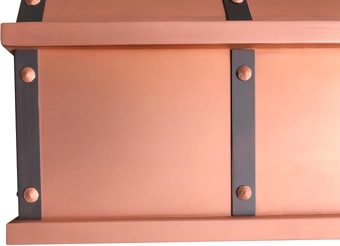 CT Copper Tailor Sloped Copper Vent Hood Wall Mount, 1260 CFM Exhaust Fan - Image 5