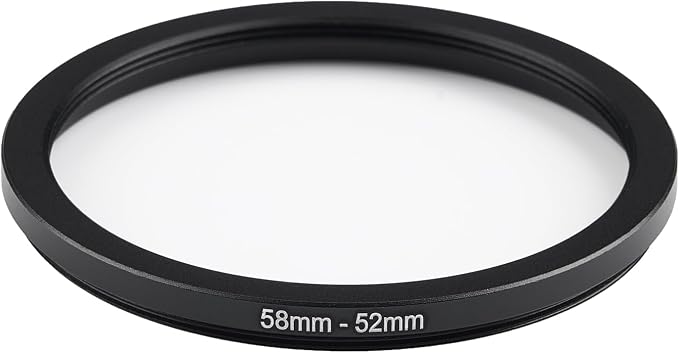 58mm to 52mm Step-Down Ring Filter Adapter, Metal Ring Step-Down Rings Adapter - Image 2