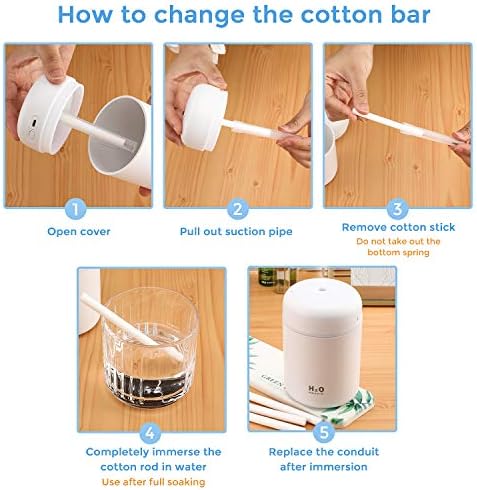 40 Pieces Humidifier Filter Cotton Refill Travel Mini Humidifier Filters Sticks - Image 3
