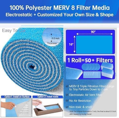 Air Vent Filters, MERV 8 Triple Electrostatic Vent Filter - Image 3