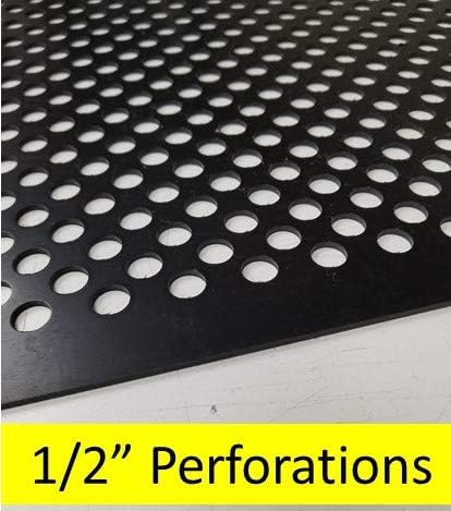 2'x2' Black Plastic Perforated Tile, 3 Pack, - Image 2