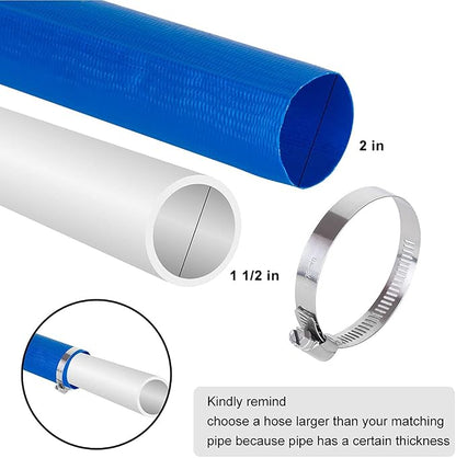 Eastrans 2" x 25 FT Pool Backwash Hose, Heavy Duty Flat Discharge Hose - Image 2