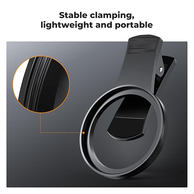 K&F Concept 67mm Thread Clip for Smart Phone, Large Caliber Phone Filter Adapter - Image 5