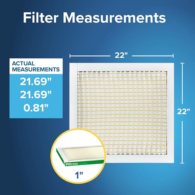 Filtrete 22x22x1 AC Furnace Air Filter, MERV 8, MPR 700, Tough on Pollen - Image 2