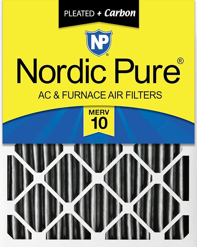 Nordic Pure 18x24x4 Furnace Air Filters MERV 10 Plus Carbon 1 Pack by NordicPure