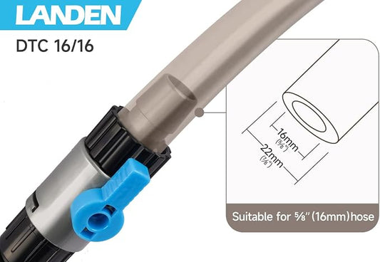 LANDEN Double Tab Connector for Aquarium, Canister Filter Hose Connector - Image 2