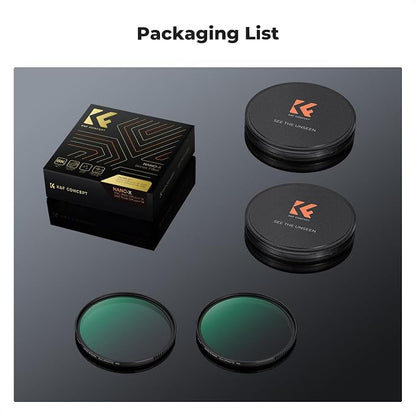 K&F CONCEPT 67mm Black Diffusion 1/4 & 1/8 Lens Filter Kit, Mist Cinematic - Image 8