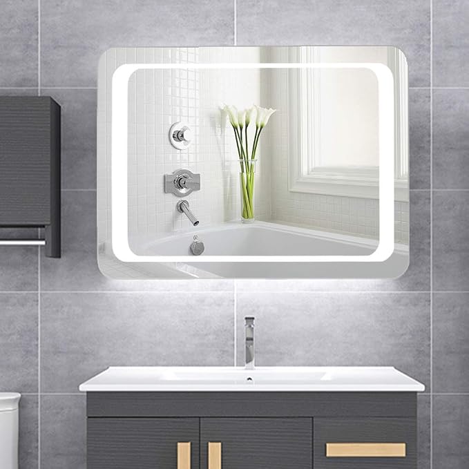 LED Bathroom Mirror with Lights Sensor Switch Bathroom Mirror with Demister Pad - Image 7